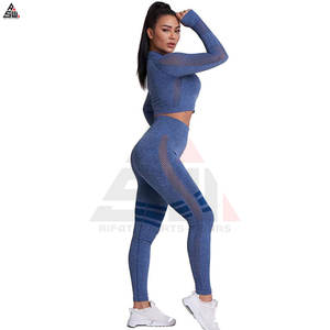 Ensemble de vêtements de yoga pour femmes grande taille sans couture, vêtements de sport, ensemble 2 pièces, séchage rapide, respirant, léger pour la salle de sport, la remise en forme, l'entraînement - Product Image 6