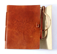 Vente en gros de carnet en cuir A5 avec logo personnalisé pour cadeau Journal en cuir souple avec reliure à anneaux et couverture rigide carnet de notes en papier