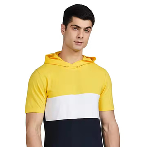 Camisetas de hombre de alta calidad con diseño de impresión por sublimación Estilo de tendencia Cuello con capucha de secado rápido-Camisetas de hombre con capucha - Product Image 4
