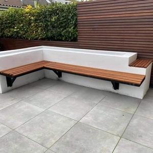 Listón de madera de teca 180x10x8 cm lijado fino natural panel de repuesto para exteriores para banco de hormigón elemento de asiento ancho terraza - Product Image 4