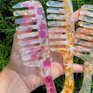 TÍTULOS PEINES DE CORTE FINO PROFESIONAL Peine de pelo de peluquero profesional para uso de estilismo de salón Material de resina - Product Image 5