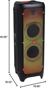 ลำโพงอัจฉริยะไร้สายสำหรับปาร์ตี้สีดำพลังสูงพร้อมระบบสื่อสาร AUX - Product Image 2