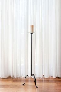 Bougeoir sur pied en fer forgé vintage fait main, combinaison simple, lampe à pied, porte-bougie pour salon, décoration d'intérieur - Product Image 3