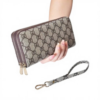 Dompet Surat Baru Tas Tangan Wanita dengan Ritsleting Gaya Vintage Harga Spesial Tas Ponsel untuk Usia Paruh Baya Serbaguna Kapasitas Besar Ukuran Kecil