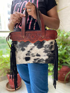 กระเป๋าสตางค์หนังวัว,กระเป๋าถือแบบมีพู่กระเป๋าโท้ทสำหรับใส่เครื่องมือแกะสลัก - Product Image 2