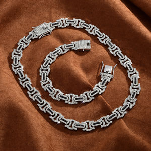 Cadena de diamantes de oro de 18 quilates de alta calidad para hombres Forma de enlace de diamante único Oro Rosa VVS Moissanite Cadena cubana Joyería IGI - Product Image 5