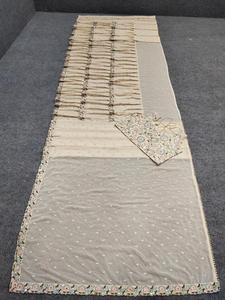 Faux Georgette Pallu Moti dentelle bordure broderie travail à volants et vrai miroir travail à la main pour la fête de mariage porter - Product Image 5