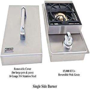 Nouveau barbecue au propane liquide de qualité supérieure de 40 pouces L90000 avec réfrigérateur, porte et tiroir, et ensemble d'outils de barbecue 5 en 1 - Product Image 2