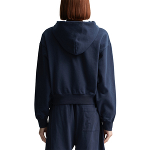 Sudadera con capucha y media cremallera con logotipo personalizado para mujer, Sudadera con capucha de lana de invierno informal deportiva en blanco, de alta calidad precio adecuado, fabricada en Pakistán - Product Image 3