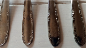 Juego de cubiertos de lavavajillas de alto estándar de acero inoxidable 18/10 para bodas, fiestas y eventos, incluye cuchara y tenedor - Product Image 4