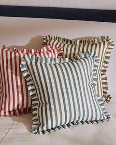 Pink Checkered Frill Ruffle <b>Pillow</b> Cotton Ruffle Flange <b>Pillow</b> Covers Decorative Frill Ruffle <b>Throw</b> <b>Pillow</b> Boho Designer <b>Pillow</b> - Product Image 6