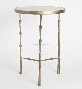 Mesas laterales superiores de mármol, marco de Metal para decoración de sala de estar, diseño personalizado, muebles modernos, diseño de acabado pintado - Product Image 3