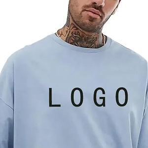 Personalizada en blanco de alta calidad para la ropa de hombre de algodón 300 Gms Vintage Heavyweight 100% algodón camiseta para los hombres de ajuste suelto impreso - Product Image 5