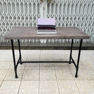 Pine Wood <b>Computer</b> <b>Desk</b> with Pipe Legs SPD68158 - Product Image 3