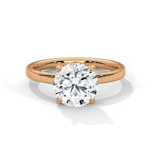 Bague en argent sterling 925 avec diamant solitaire pour femme en diamant Moissanite taille ronde avec clarté VVS dans un nouveau style tendance - Product Image 2