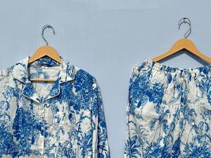 Conjunto de pijama de algodón indio, Conjunto de pijama de fiesta nocturna, conjunto de fondo de algodón hecho a mano, ropa de salón - Product Image 2