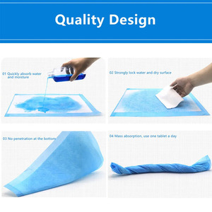 Pemasok produk hewan peliharaan grosir Cina bebas bocor toilet penyerap Super bantalan kencing sekali pakai untuk anjing - Product Image 3