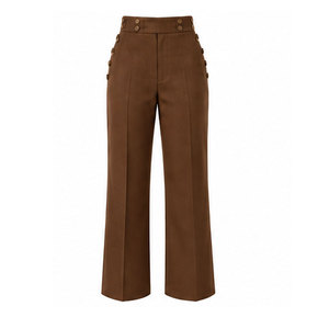 Pantalon de guerre napoléonien artisanal détaillé, design historique, coutures soigneusement placées, fermeture sécurisée, toile légère - Product Image 1