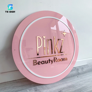 Plaque de <span class=keywords><strong>porte</strong></span> personnalisée <span class=keywords><strong>en</strong></span> acrylique 3D avec numéro de maison, logo doré, décoration extérieure durable pour salons de beauté, enseigne de nom d'entreprise - Product Image 3