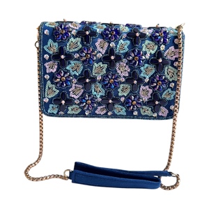2025 indien perlé sac à main pour dames fermeture ouverte Taco argent porte-monnaie avec décoration à paillettes prix de gros de l'inde - Product Image 1