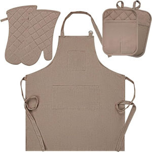 Servicio OEM, Delantal Bordado Floral en Material 100% Algodón Transpirable, Opción de Logotipo Personalizado para Uso en Panadería, Cafetería, Ropa de Trabajo - Product Image 3