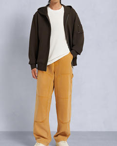 Nouveau sweat à capuche zippé surdimensionné respirant élégant pour hommes Musthave décontracté et Streetwear sweat à capuche coupe moderne avec Logo personnalisé - Product Image 5