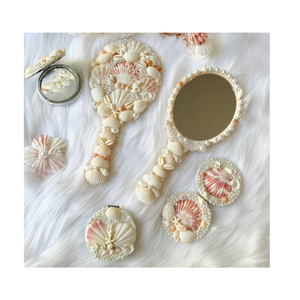 Gran Marco de espejo de concha marina hecho a mano con conchas naturales surtidas, acento perfecto para casas temáticas junto al mar - Product Image 3