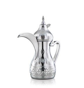 Théière luxueuse en métal brillant couleur personnalisée décorative à la main en gros Dallah dessus de table cafetière en métal abordable - Product Image 2