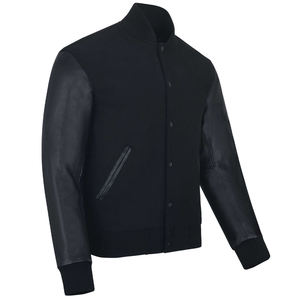 Streetwear personnalisé pour hommes blousons bombardier universitaire en cuir et laine pour lycée nouveauté veste de baseballjacket collégial pour hommes - Product Image 2