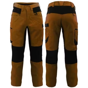 Pantalon de travail en plein air de sécurité réfléchissant haute visibilité pour hommes, anti-rides avec pantalon de décoration lavé - Product Image 1