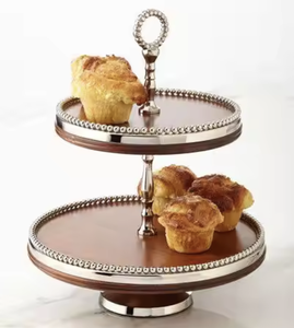 Soporte de pastel de madera redonda pulida de alta calidad para pasteles de boda hecho por Tayyab Handicraft - Product Image 1