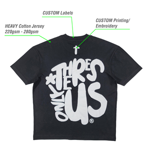 BB Custom T-Shirt 240g Cotton <b>Puff</b> Print O-Neck Short Sleeve Casual Solid Pattern Digital Printing Men Women - Product Image 2
