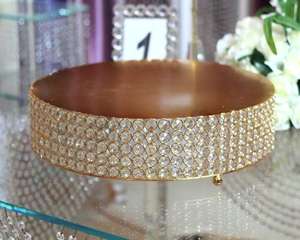 Support de centre de table en cristal et métal perlé, prix de gros, nouveau design, couleur/taille personnalisée, support de présentation pour mariage et fête - Product Image 6