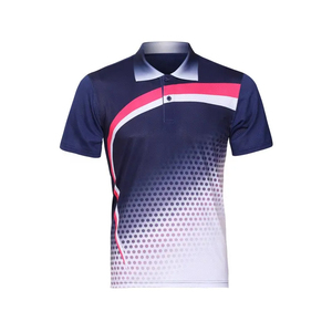 เสื้อยืดผู้ชายผ้าแคนวาสแปนเด็กซ์ผ้าฝ้ายแขนสั้นแห้งเร็วสำหรับตีกอล์ฟโลโก้ตามสั่ง - Product Image 5