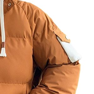 New Design Solid Color Hooded <b>Coat</b> Winter Bubble Plus Size Custom Men Shiny Puffer Outdoor jacket - Product Image 3