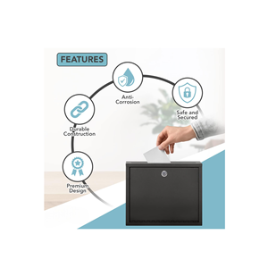 Boîte aux lettres en métal durable de qualité exportable pour montage mural extérieur avec un look élégant disponible à un prix abordable depuis l'Inde - Product Image 1