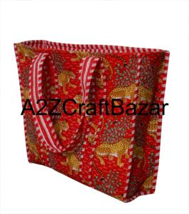 Bolsos de Mano Ecológicos Estilo Bohemio Indio, Bolsos de Mano de Algodón Hechos a Mano con Asas Largas Acolchadas para Mujer - Product Image 4