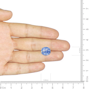 บลูแซฟไฟร์-3.59 กะรัต พลอยธรรมชาติเจียระไนทรงเหลี่ยม สีน้ำเงินเข้ม ขนาด 10 มม. ความสูง 8 มม. ผ่านการอบความร้อน พลอยเม็ดเดี่ยว - Product Image 3