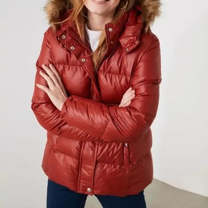 New Design Women's <b>Sheep</b> <b>Skin</b> Puffer <b>Jackets</b> Cotton Filled Black Color Bubble Street Wear OEM Winter High Quality - Product Image 6