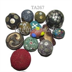 Artesanías de cuentas de cristal y Murano hechas a mano indias con tira de Mate ilustraciones indias hechas a mano únicas y elegantes - Product Image 4