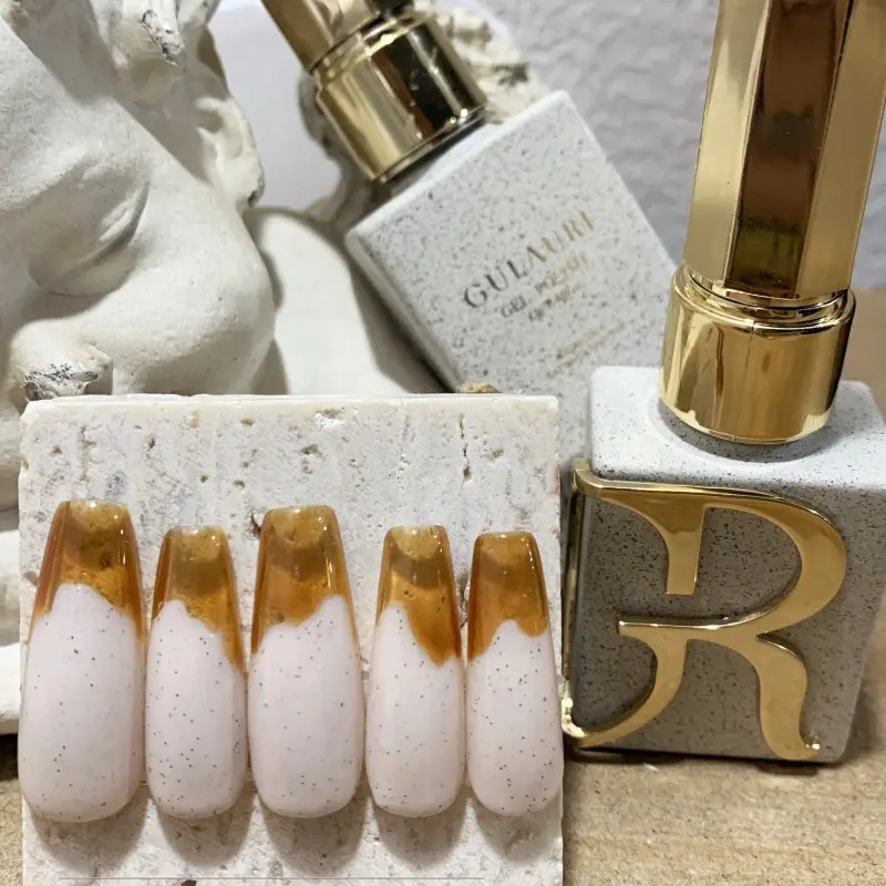 2024 Schlussverkauf beliebtes 8-Color Marmor Sand-UV-Nagellackset Folienflocken-Set buntes selbstnivelliertes Gel für Nagelkunst