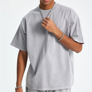 T-shirt surdimensionné pour hommes avec logo imprimé par transfert personnalisé coupe numérique souple poids lourd 100% coton épaule longue longueur tricotée - Product Image 3