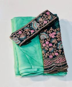 Traje de moda para ocasiones especiales Atractivo Georgette Linen Banarasi Kurta: Ropa étnica tradicional con un contemporáneo - Product Image 1