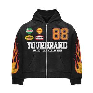 Conjuntos de dos piezas de diseño impreso personalizado de talla grande de calidad superior OEM ODM chándales de pantalones y Sudadera con capucha de moda personalizados para hombres - Product Image 2