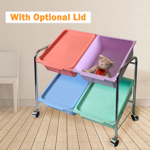 Made In Taiwan Easy Storage 4 Drawer Moving Rolling <b>Toy</b> <b>Trolley</b> for kids diaper Nursery Kindergarten - Product Image 5