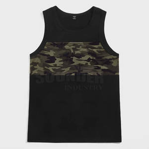 Débardeur de gymnastique tricoté décontracté pour hommes pour le fitness et la musculation respirant motif solide vêtements de sport - Product Image 1