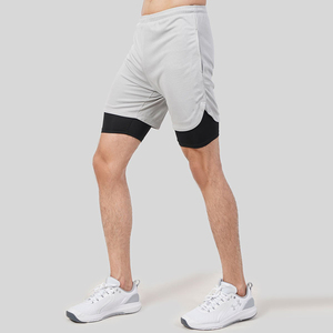 Short de sport personnalisé unisexe pour sports d'hiver en maille pour la course à pied et le fitness ensemble en coton uni de grande taille pour les collations de sports d'été - Product Image 1