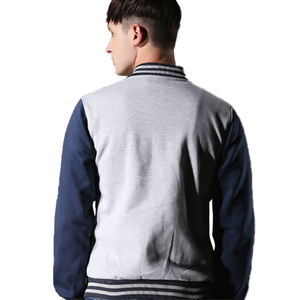 Veste universitaire pour homme en laine et cuir, imperméable et coupe-vent, personnalisable avec logo et couleurs, pour l'hiver, vente en gros, idéale pour les équipes et les clubs scolaires. - Product Image 2