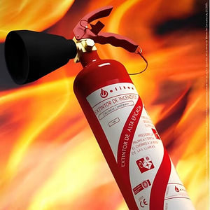 Extintor de Incendios de CO2 con Certificación CE |   Clase B 97% Contenido Activo |   Acero Inoxidable |   Portátil |   Peso Personalizable |   Potente y Seguro | - Product Image 1
