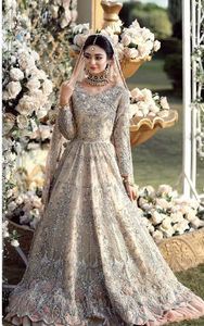 DAZZLING--BRIDAL---BEAUTIFUL et élégant FLOOR--LENGTH --- robe embellie en cristal perles de verre pierre pour mariage = 2021 - Product Image 4